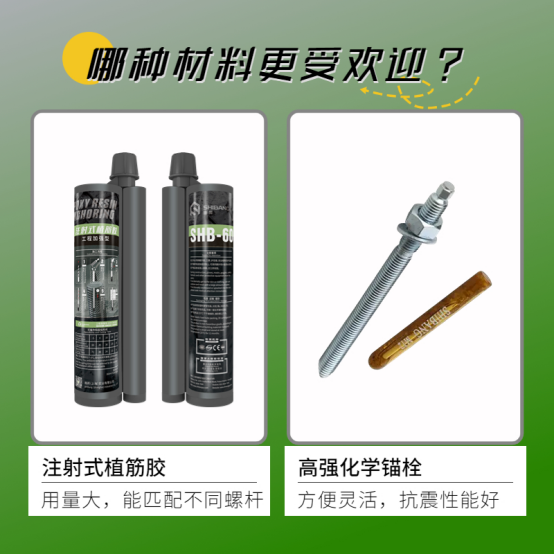 植筋膠和化學錨栓，哪個更受歡迎？